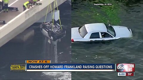 Second car plunges off Howard Frankland Bridge in 3 weeks