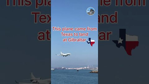Plane from Austin Texas lands at Gibraltar