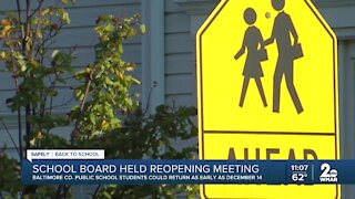 School Board holds reopening meeting in Baltimore County