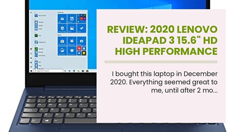 Review: 2020 Lenovo IdeaPad 3 15.6" HD High Performance Laptop, Intel Core i5-1035G1 Quad-Core...