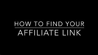 How To Find Your Affiliate Link - Blue Bar