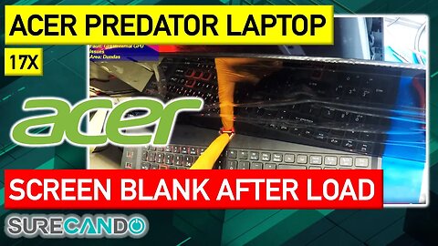 Acer Predator 17 X1 Screen Black after loading Windows Drivers LCD Disassembly GX-792-76GY 17X