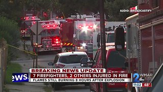 Explosion at Northeast Baltimore apartment complex sends 7 firefighters, 2 civilians to hospitals