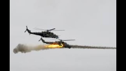 Russian Attack Helicopter Shot Down By Ukrainian Air Defence Forces #Russian KA-52 attack helicopter