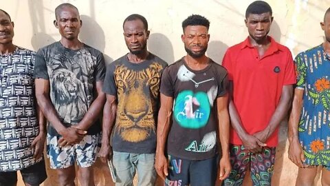 Police arrest six men for allegedly stripping a woman naked in Enugu community.