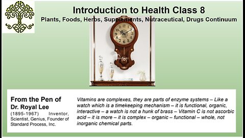 Personal Alkemy Intro to Health Class 9 of 10 Part 4 - Ending Statements About Drugs and Vitamins