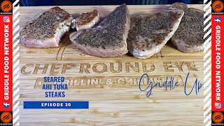 How to make Seared Ahi Tuna Steaks on the Blackstone Griddle | Griddle Food Network