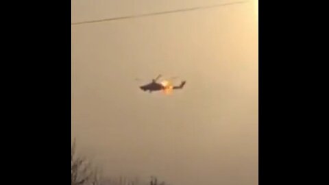 Russian helicopter in Ukraine gets shot down by Ukraine Manpad