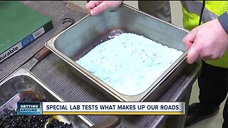 Special lab test what makes up our roads