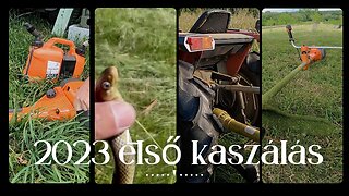 🚜 Ekkora fű még sosem volt nálam! Kaszálás Yanmar traktorral, több meglepetés a videóban 2023