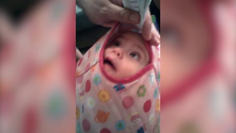 Baby has Creative way of Getting into Jumper