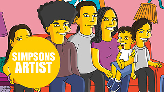 Simpsons fans' dreams come true as they get family portraits sitting on show's iconic couch