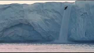 Kayaker’s breathtaking 20m drop down ice waterfall in Norway