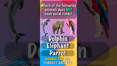 Animal Quiz 4 Animal with NO vocal cords #shorts #facts #quiz #education #learning