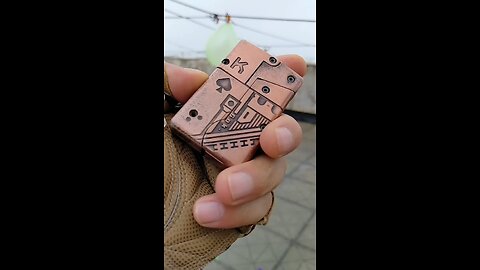 #lighter:#gun#with cards design