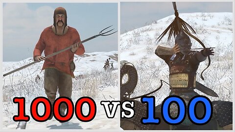 1000 Peasants VS 100 Horse Archers