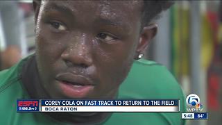 Atlantic running back Corey Cola on the fast track to recovery