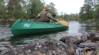 Norwegian Wilderness Canoe Tour. Exhausted, overturned in the rapids. last two days * 6