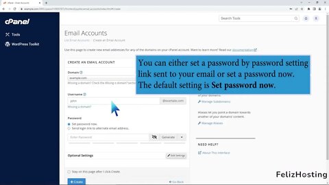 How to create an Email Account in cPanel with FelizHosting