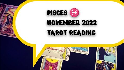PISCES ♓ THIS IS THE ONE!!! NOVEMBER 2022 MONTHLY TAROT READING