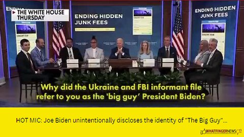 HOT MIC: Joe Biden unintentionally discloses the identity of "The Big Guy"...