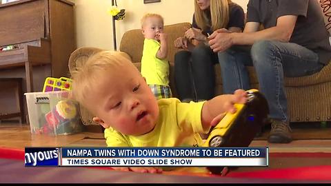 Nampa twins with Down Syndrome to be featured in Times Square video