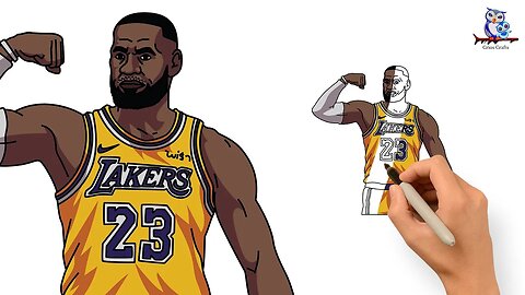 How to Draw Lebron James - Los Angeles Lakers Art