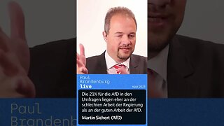 "21% Umfrage für die AfD ist Folge schlechter Regierungsarbeit" - Martin Sichert, PB live v. 4.7.23