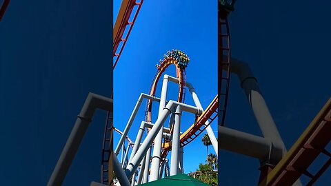 Vertical loop on Silver Bullet #knottsberryfarm #silverbullet #coaster