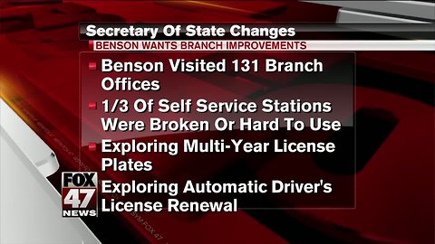 Benson wants branch improvements at SOS