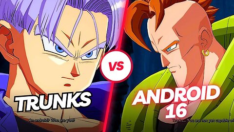 [4K] Trunks VS Android 16 | DRAGON BALL FIGHTERZ