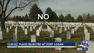Fort Logan National Cemetery tells group to remove flags honoring fallen soldiers