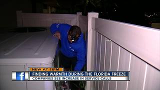 Technicians working to make sure homes stay warm during Tampa Bay's cold snap