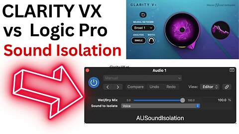 Waves Clarity VX vs LOGIC PRO's FREE Background Noise Remover