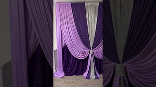 Triple Layer Backdrop #draping #backdrop #diy