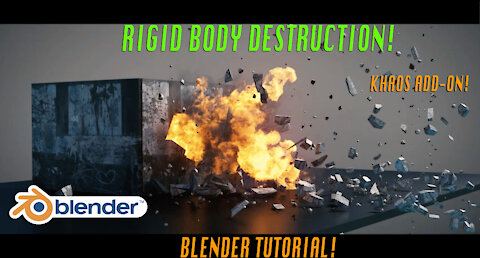 Rigid body explosions in Blender 2.82: Tutorial ft. cell fracture, rigid bodies, & the KHAOS add-on
