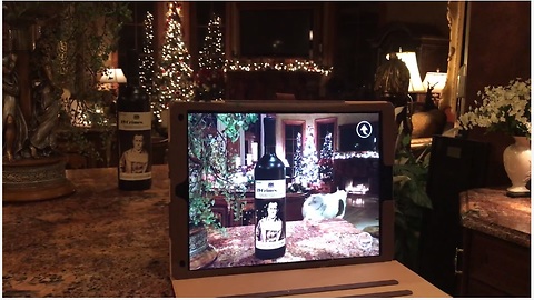 Augmented reality talking red wine bottle