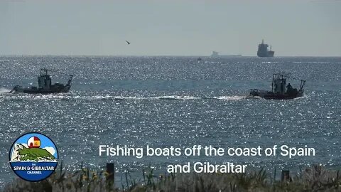 Boats and Ships off the Spain and Gibraltar Coast on a Gorgeous Mediterranean Day!