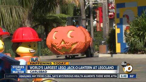 World's Largest LEGO Jack-O-Lantern at LEGOLAND