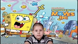Kids Game Play of Sponge Bob on Apple iPad