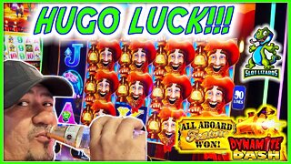 HUGO LUCK BIG WIN!!! CRAZY FULL SCREEN! All Aboard Dynamite Dash Slot