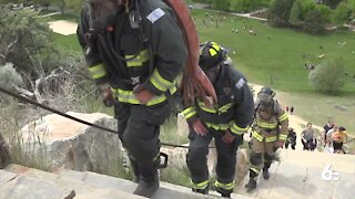 Boise Fire Department participating in LLS Firefighter Stairclimb at Camel's Back Park