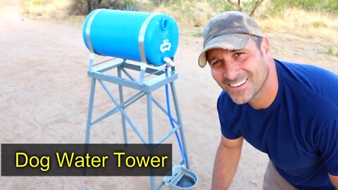 Dog Water Tower - automatic waterer for Olive