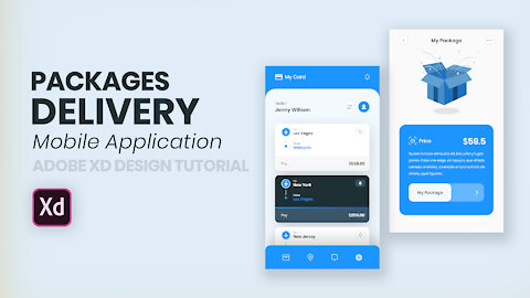 How to design Packages Delivery Mobile Application in Adobe XD