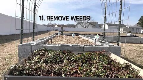 Prepping the strawberry patch before spring.