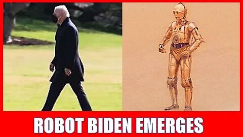 Robot Biden Emerges from the White House, after not being seen in Public since Monday afternoon 🤖