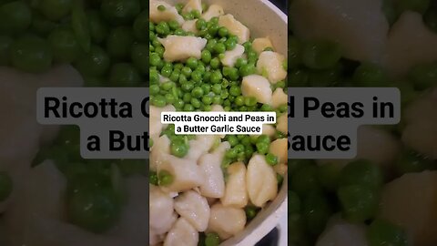 Homemade ricotta gnocchi with peas and a butter garlic sauce. #gnocchi #flippinghousesandpancakes