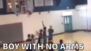 Boy With No Arms Sinks 3-pointer At The Buzzer