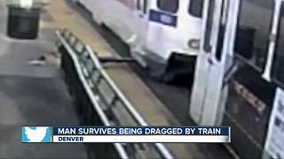 Man nearly dies while being dragged by train in Denver