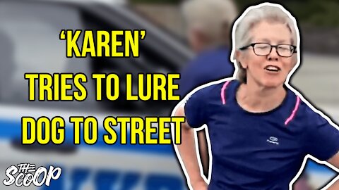 New York 'Karen' Tries To Lure An Asian Owner's Dog Into Busy Street